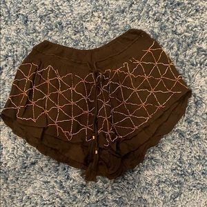 Beaded flowy shorts